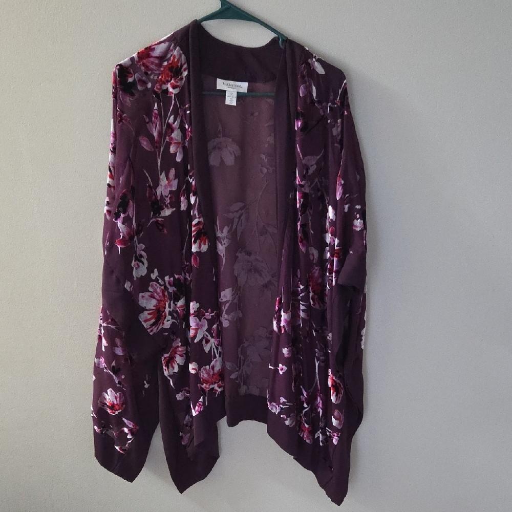 Maternity Purple Floral Shawl